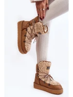 Voděodolné sněhule na platformě veganské D.Franklin DFSH370004 Hnědé Voděodolné sněhule na platformě veganské D.Franklin DFSH370004 Hnědé