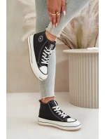 Zateplené Dámské Tenisky Na Platformě Eko Kůže Big Star Černé Zateplené Dámské Tenisky Na Platformě Eko Kůže Big Star Černé