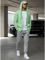 Pánská mikina s kapucí mint FashionStreet BX5230