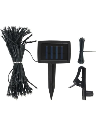 SOLÁRNÍ ZAHRADNÍ DEŠTNÍK SVĚTLO 5M 72LED