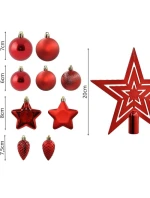 DEKORATIVNÍ PLASTOVÁ CETKA BEZPEČNÁ 40KS ČERVENÁ SLÍDA