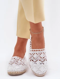 Dámské krajkové espadrilky bílé Adelira
