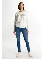 Dámský svetr QNS0140-000 bílý - Monnari Dámský svetr QNS0140-000 bílý - Monnari