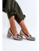 Dámské lodičky na vysokém podpatku Patent Béžová D&A Dámské lodičky na vysokém podpatku Patent Béžová D&A