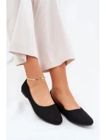 Dámské ploché baleríny s glitrem Tatorelis – černé