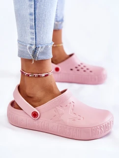 Dámské světlé pantofle Big Star II275008 Růžové