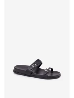 Dámské Sandály S Přezkami Černé Brinella