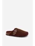 Dámské pantofle s kožešinou typu beránek Hnědé Lorivine