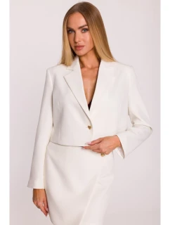 M853 Oříznuté sako - krémové