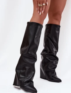 Kozačky na podpatku model 216991 Step in style