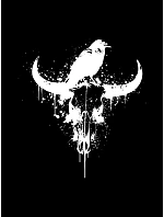 Pánské tričko s potiskem lebky a rohů NX060R