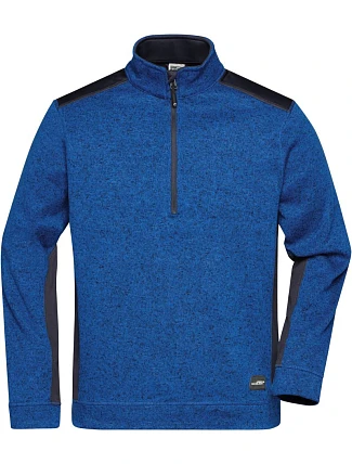 Daiber JN 864 Pánská pracovní fleece bunda 1/2 zip - Strong 02.0864 royal melange/navy Daiber JN 864 Pánská pracovní fleece bunda 1/2 zip - Strong 02.0864 royal melange/navy