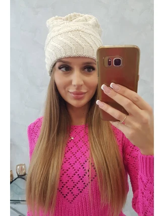 Dámská čepice Dagmara K332 ecru Dámská čepice Dagmara K332 ecru