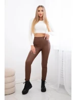 Push up kalhoty z eko kůže hnědý Push up kalhoty z eko kůže hnědý