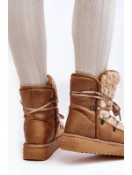 Voděodolné sněhule na platformě veganské D.Franklin DFSH370004 Hnědé Voděodolné sněhule na platformě veganské D.Franklin DFSH370004 Hnědé