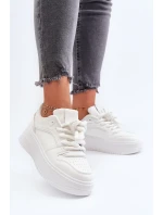 Dámské Tenisky na platformě Eco Leather White Vhisper Dámské Tenisky na platformě Eco Leather White Vhisper