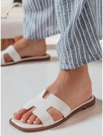 CLASSROT dámské žabky s vroubkovaným hřbetem bílé FashionStreet ZY0885