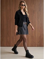 Dámské kordurové šortky volného střihu v grafitové barvě FashionStreet SY0591 Dámské kordurové šortky volného střihu v grafitové barvě FashionStreet SY0591