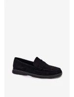 Dámské mokasiny z eko semiše černé Renelia