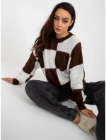 Jumper EM SW 1034 01.91 bílo-hnědý Jumper EM SW 1034 01.91 bílo-hnědý
