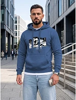 Pánská mikina s kapucí a potiskem TOKYO, modrá, FashionStreet NX5146BX Pánská mikina s kapucí a potiskem TOKYO, modrá, FashionStreet NX5146BX