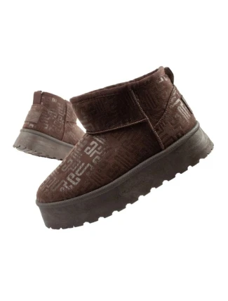 Lee Cooper snow boots women winter fashion fur insulated boots dark brown dámské