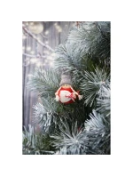 DEKORATIVNÍ PANENKA S TAŠKOU ČERVENÁ DÍVKA 7,5 CM