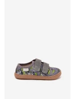 Pantofle Barefoot Chlapecké S Grafikou Milami Šedé Saphira