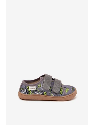 Pantofle Barefoot Chlapecké S Grafikou Milami Šedé Saphira