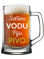 ŠETŘÍM VODU, PIJU PIVO - pivní sklenice 0,5 l ŠETŘÍM VODU, PIJU PIVO - pivní sklenice 0,5 l