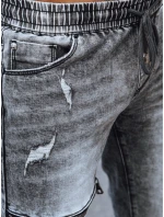 Pánské džínové kalhoty jogger šedé FashionStreet UX4039
