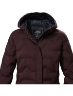 Dámská prošívaná bunda Killtec KOW 9 zimní nepromokavá bunda s kapucí dlouhá bordó (41806/447)