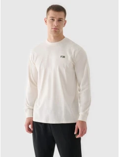 Pánské tričko oversize s potiskem a dlouhým rukávem 4F 4FWAW24TLONM315-11S