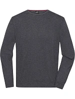 Daiber JN 1314 Pánský svetr s kulatým výstřihem 02.1314 anthracite melange
