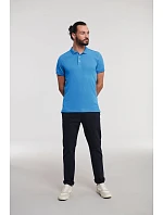 Russell Athletic 566M Pánské elastické piqué polo 10.566M azure blue Russell Athletic 566M Pánské elastické piqué polo 10.566M azure blue