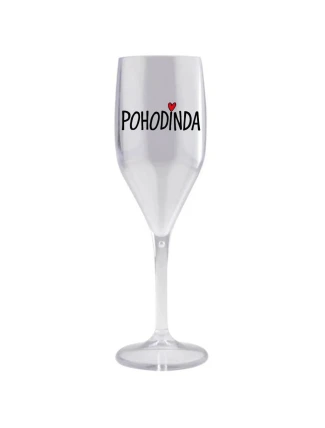 POHODINDA - čirá nerozbitná prosecco sklenice 150 ml