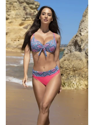 Dámské dvoudílné plavky Vera 14 modro-růžové - Madora Dámské dvoudílné plavky Vera 14 modro-růžové - Madora