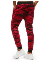 Pánské kamuflážní červené tepláky FashionStreet UX3516