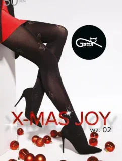 Punčocháče Gatta X-Mas Joy wz.02 50 den 5-XL