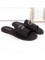 Pohodlné žabky se zirkony S.Barski W OLI258A černá Pohodlné žabky se zirkony S.Barski W OLI258A černá