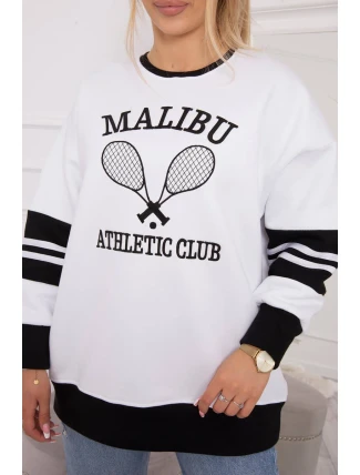 Zateplená mikina Malibu bílá+černá Zateplená mikina Malibu bílá+černá