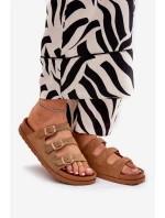 Dámské Pantofle S Pásky A Přezkami Camel Uliri