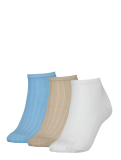 Ponožky Tommy Hilfiger 3Pack 701222654001 Bílá/béžová/modrá