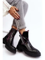 Kožené Dámské Kozačky Maciejka 06236-15 Černá Kožené Dámské Kozačky Maciejka 06236-15 Černá