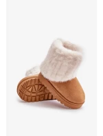 Dětské Kotníkové Sněhule S Kožešinou Camel Crisie Dětské Kotníkové Sněhule S Kožešinou Camel Crisie