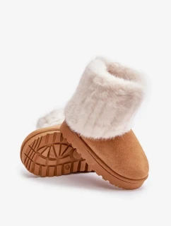 Dětské Kotníkové Sněhule S Kožešinou Camel Crisie