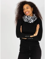 Dámská tunelová šála AT KM ENEC B63-1.44P Bílá s černou - FPrice