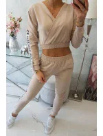 Sada s ozdobnými stuhami béžová Sada s ozdobnými stuhami béžová