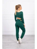 Souprava s halenkou zelená