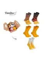Rainbow Socks Jídlo Ponožky Box Burger Hranolky Pivo 5 párů